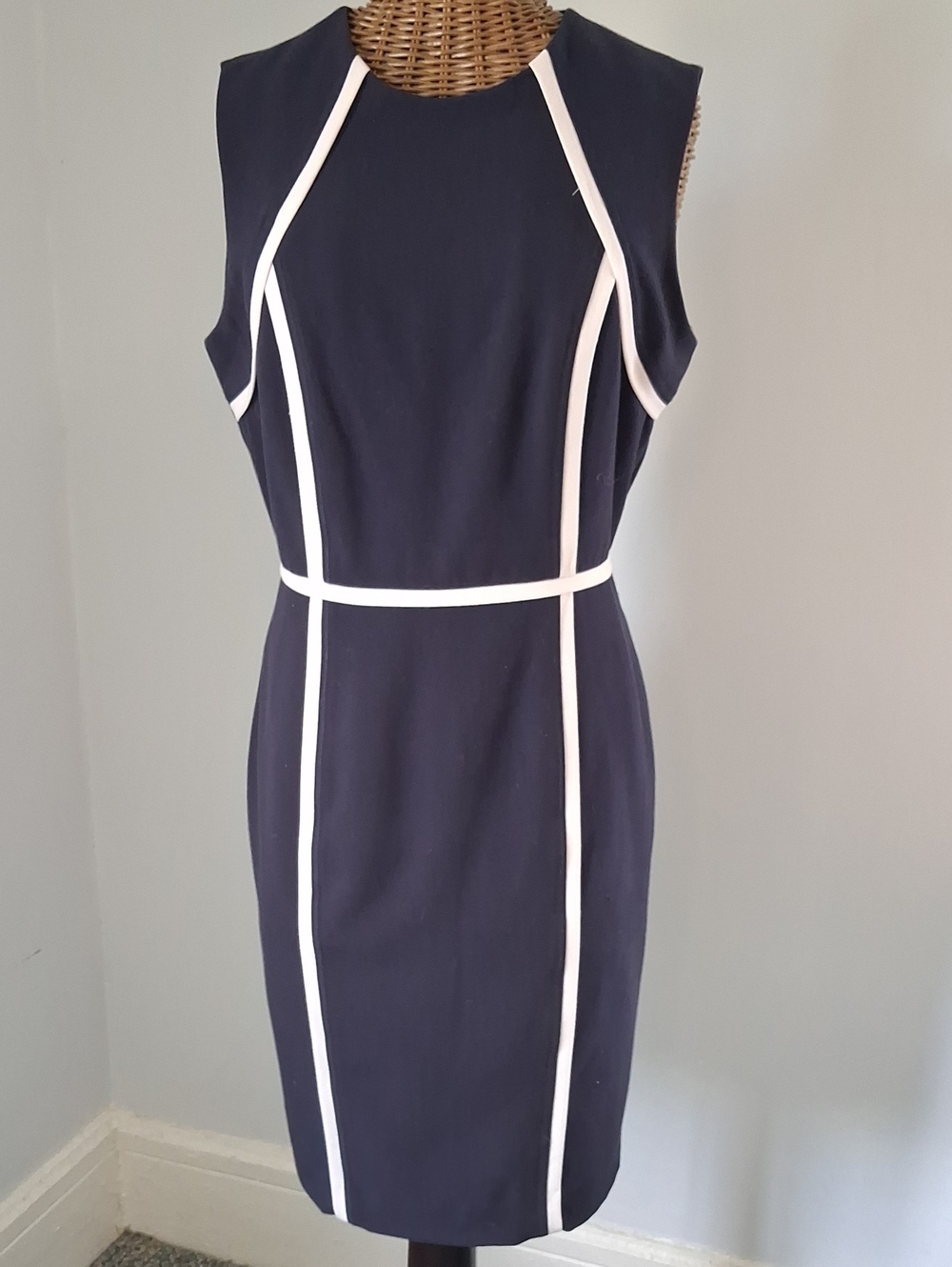 Calvin Klein Navy Blue Sheath